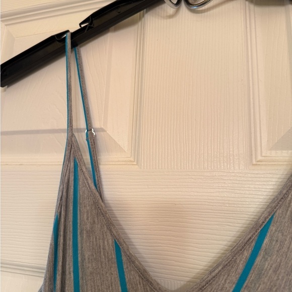 Calvin Klein Striped Gray and Blue full length Maxi Dress NWT - Picture 8 of 8